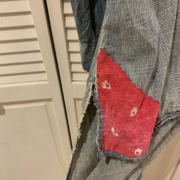 MAGNOLIA PEARL-RARE-AMERICAN INDIAN ON DENIM WORKSHIRT - Picture 5 of 10